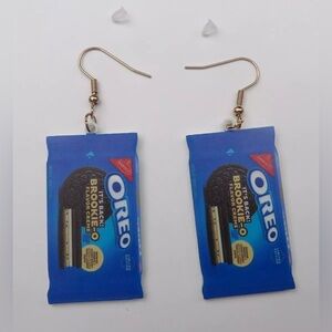 Cookies Brownie Flavor Themed - Fun Party - Costume - Hook Earrings